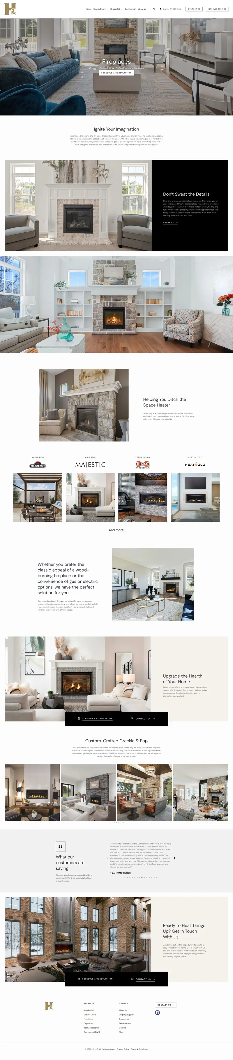 H2 Specialty Building Products Website Design