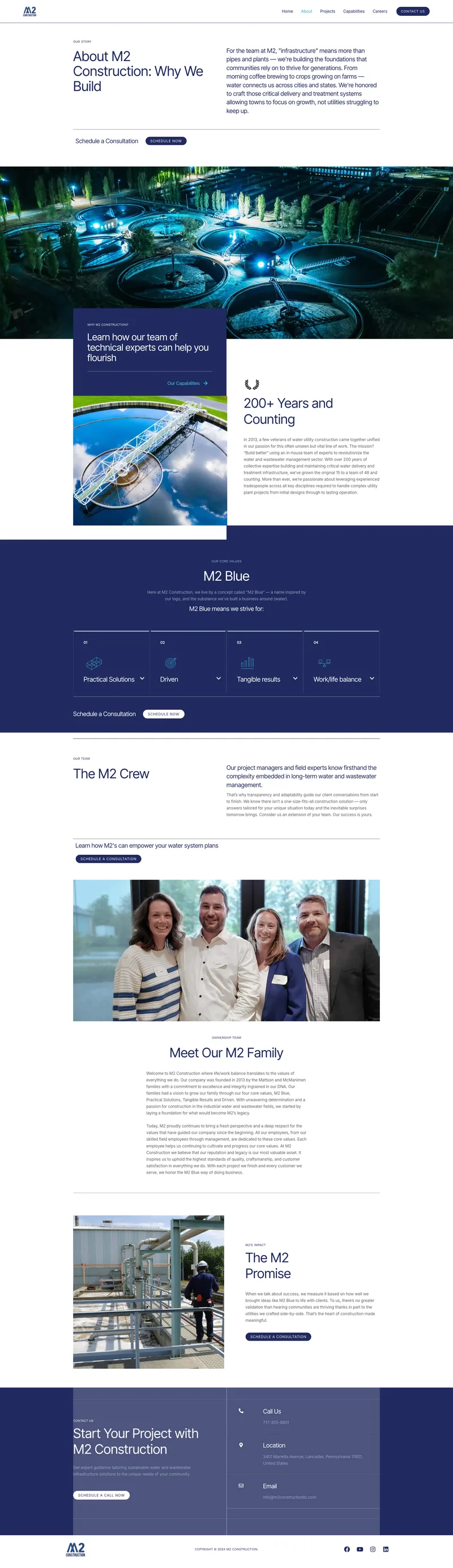 M2 Construction Website Design