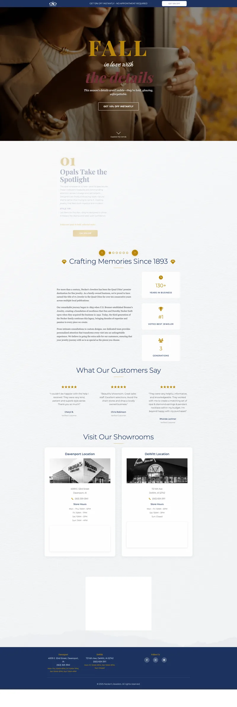 Necker's Jewelers Website Design