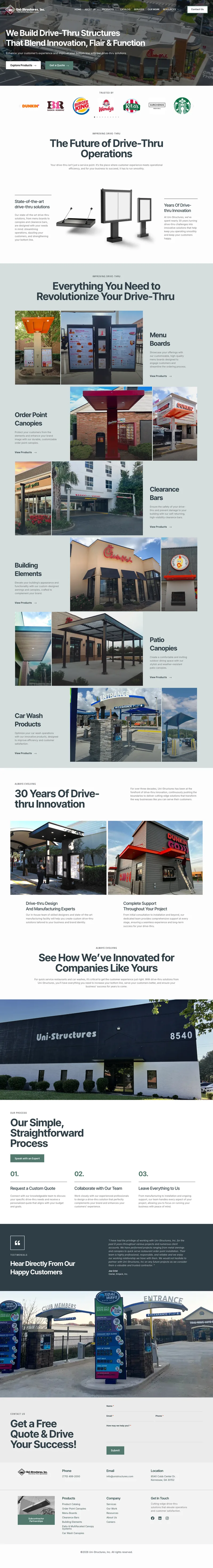 Uni-Structures Website Design