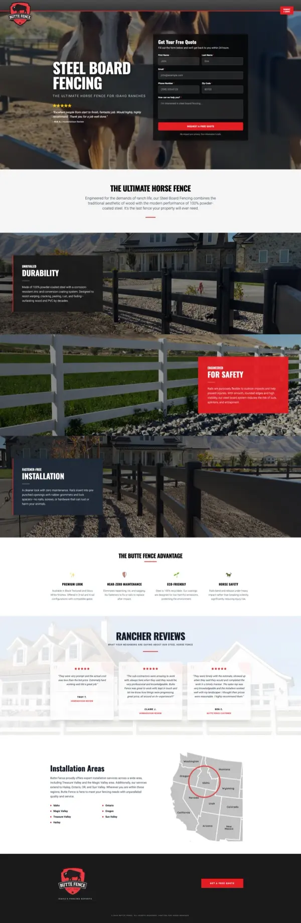Butte Fence Website