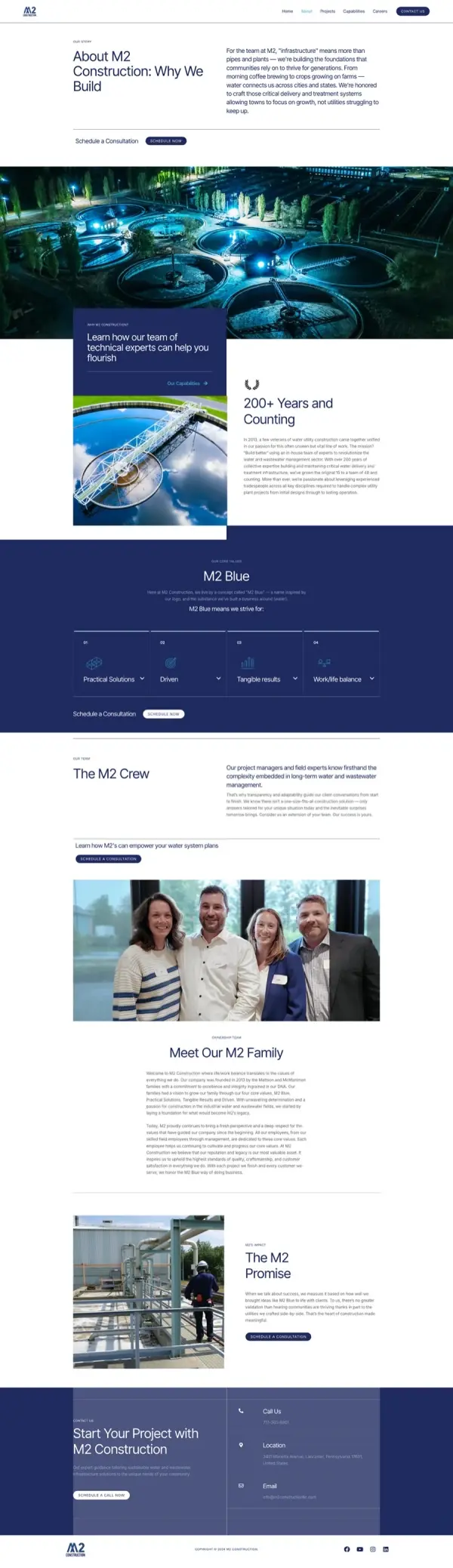 M2 Construction Website