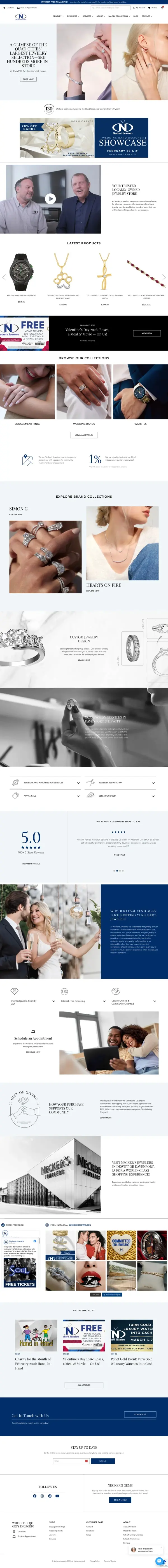 Necker's Jewelers Website