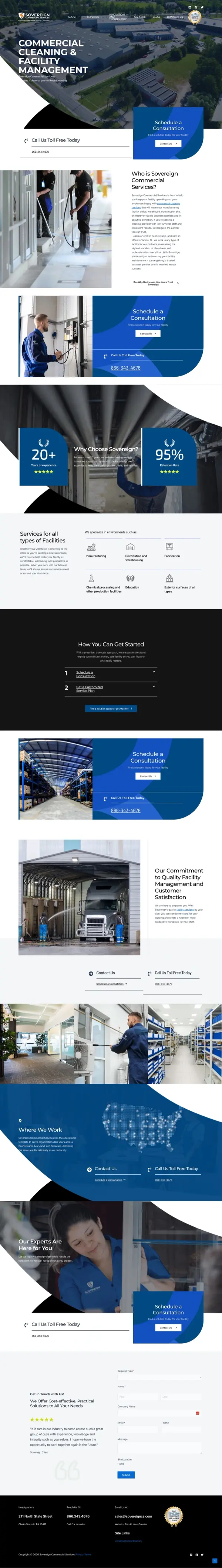 Sovereign Commercial Services Website